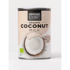 COCONUT MILK - NAPÓJ KOKOSOWY (17 % TŁUSZCZU) BEZGLUTENOWY BIO 400 ml (PUSZKA) - GENUINE COCONUT